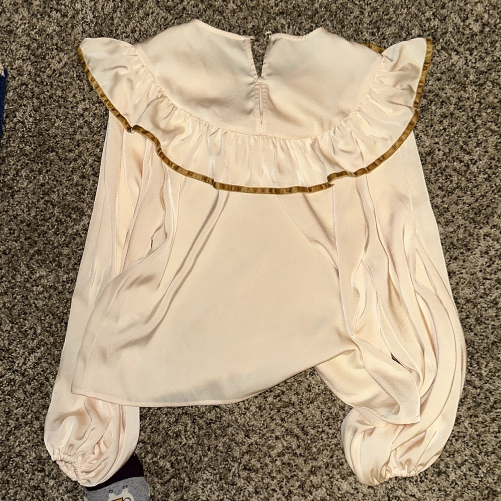 crosby. Women's Cream Ruffle Top - Picture 3 of 3